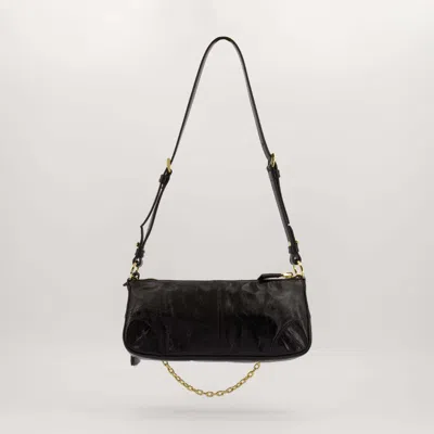 Prada Re-edition 2002 Medium Shiny Finish Leather Shoulder Bags In Black