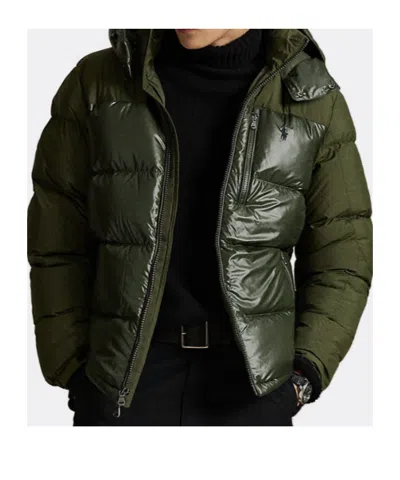 Polo Ralph Lauren Military Green Down Jacket In Green