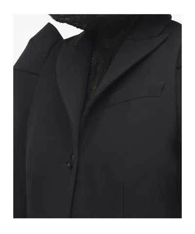 Alexander Mcqueen Wool-blend Structured Coat In Black