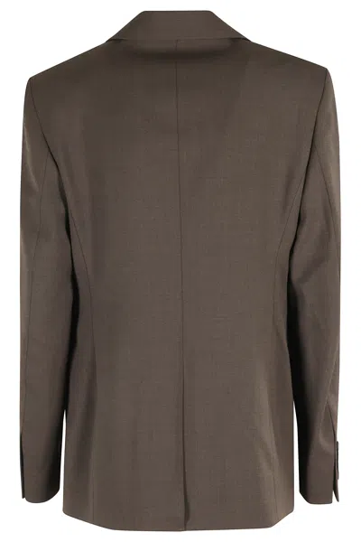 Filippa K Structured Walnut Blazer With Peaked Lapel In Brown