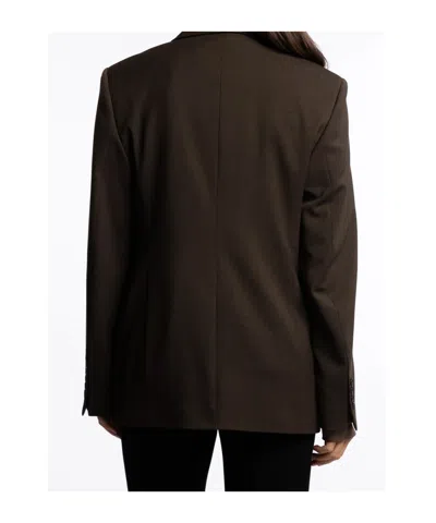 Filippa K Structured Walnut Blazer With Peaked Lapel In Brown