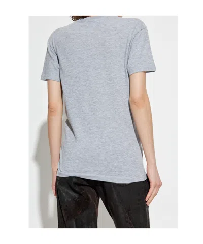 Dsquared2 Graphic Printed Crewneck T-shirt In Gray