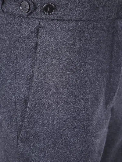 Darkpark Tailored Wool Pants With Pleats And Pockets In Blue