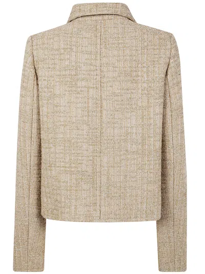 N°21 Long-sleeved Tweed Jacket In Neutral