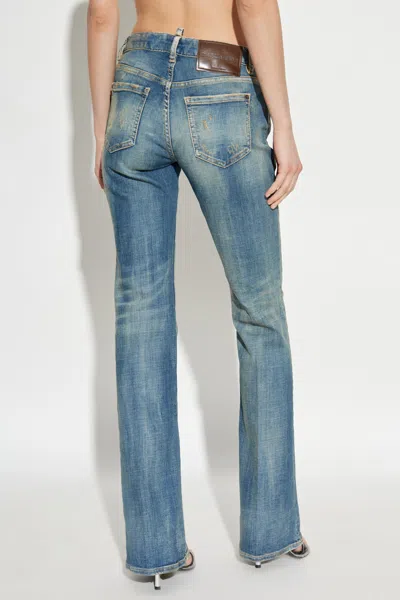 Dsquared2 Belt Loop Denim Trousers In Blue