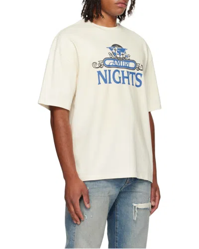 Amiri Night Graphic Print Crewneck T-shirt In White