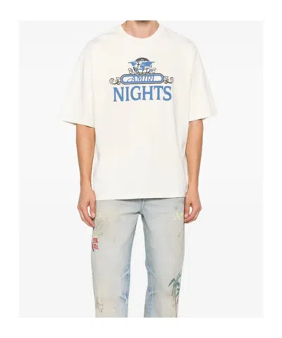 Amiri Night Graphic Print Crewneck T-shirt In White