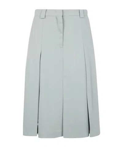 N°21 Crepe Sable Midi Skirt In Gray