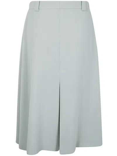 N°21 Crepe Sable Midi Skirt In Gray