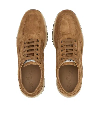 Hogan Interactive Sneakers In Brown