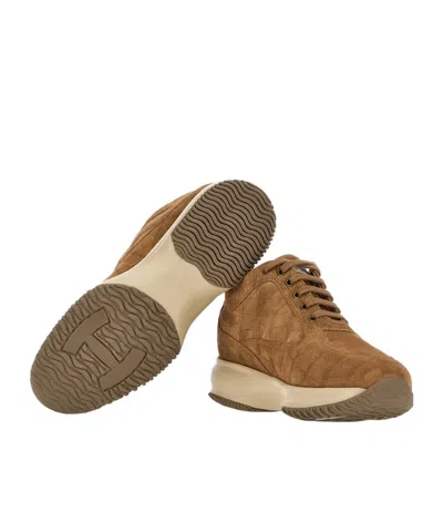 Hogan Interactive Sneakers In Brown