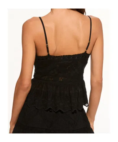 Loveshackfancy Lace Sleeveless Top In Black