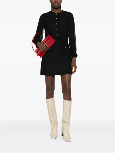 Sandro ボタンディテール ミニドレス In Black