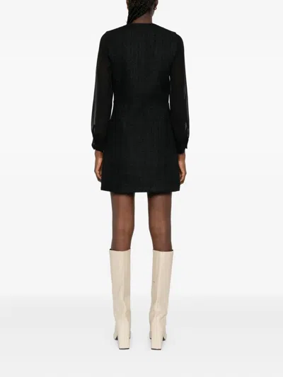 Sandro ボタンディテール ミニドレス In Black