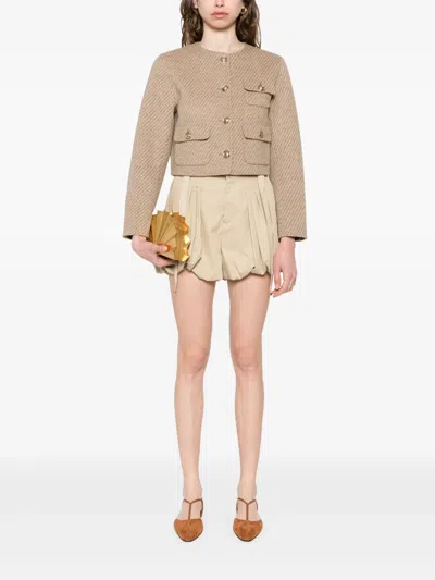 Sandro ストライプ ジャケット In Nude