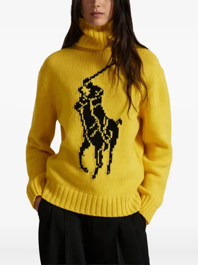 Polo Ralph Lauren Women's Turtle Neck Sweater In Yellow