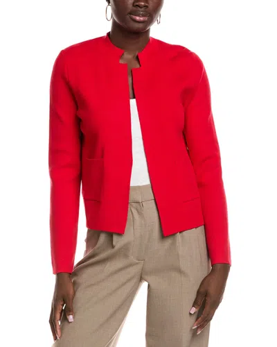 Elie Tahari Elie By  Open Knit Cardigan In Red
