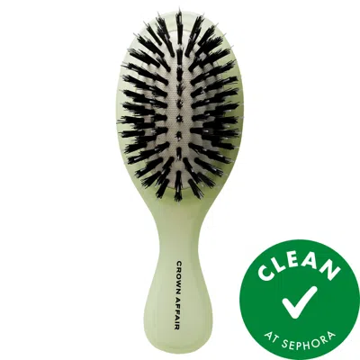 Crown Affair The Mini Dual-bristle Boar Hair Brush No. 001 For All Hair Textures
