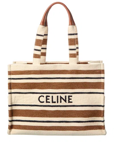Celine Cabas Thais Large Striped Tote In Multi