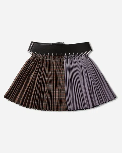 Chopova Lowena Women S Cotton Mini Carabiner Skirt Purple / Brown