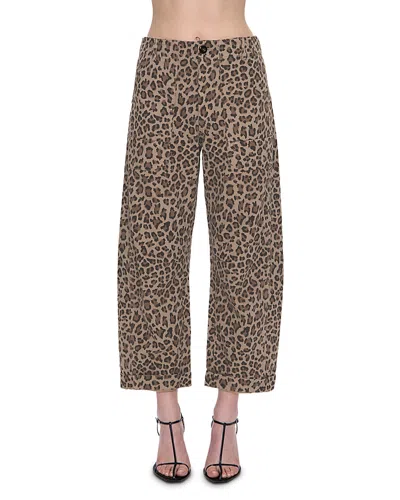 Pistola Tori Utility Crop Pant In Feline In Animal Print