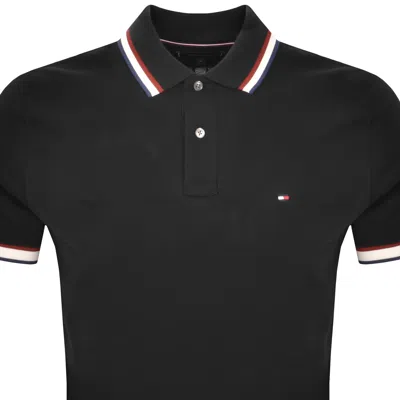 Tommy Hilfiger Polo T Shirt Black In Black