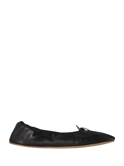 The Row 10mm Hereditas Leather Ballerina Flats In Black