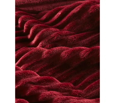 Arch Studio Ribbed Plush Blanket, Twin, Macy's Exclusive In Red
