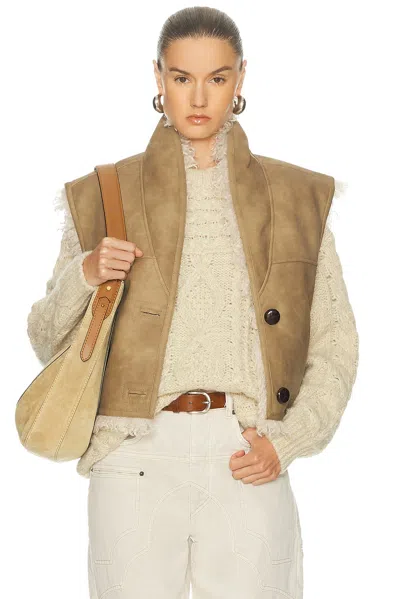 Isabel Marant Étoile Clara Vest In Brown