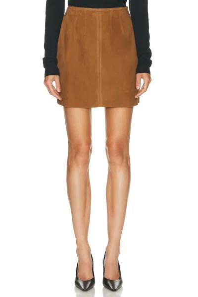 House Of Dagmar Suede Mini Skirt In Brown