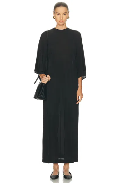 House Of Dagmar Jersey Kimono Dress In Black