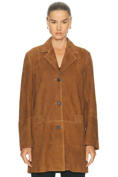 House Of Dagmar Suede Jacket In Brown