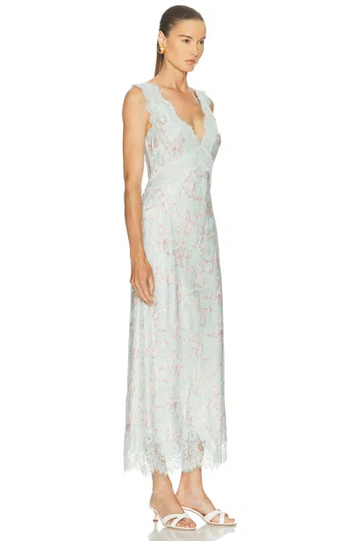 Loveshackfancy Mira Sleeveless Maxi Dress In Blue