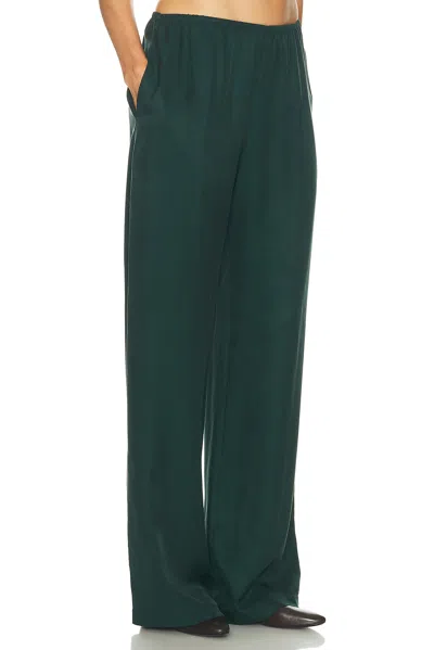Leset Lauren Wide Leg Pants Emerald In Green