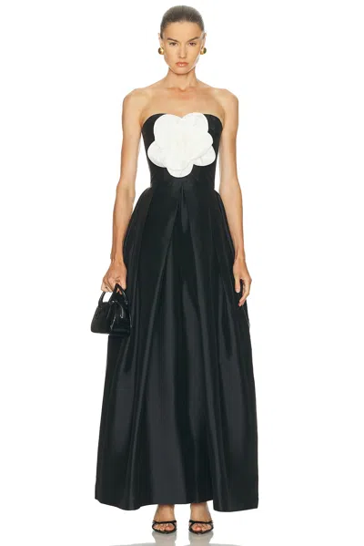 Patbo Taffeta Bloom Jumpsuit In Black