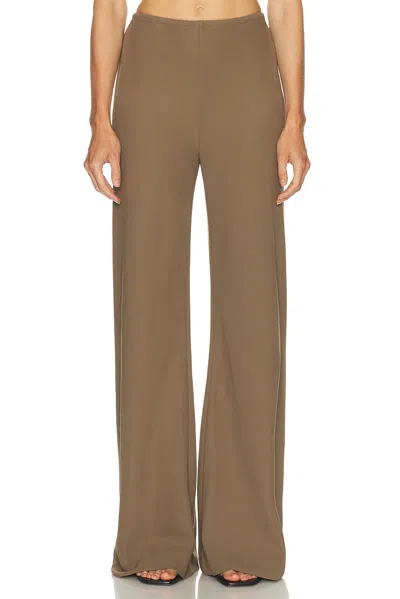 Staud Stroll Crepe Flared Pants In Animal Print