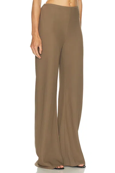 Staud Stroll Crepe Flared Pants In Animal Print