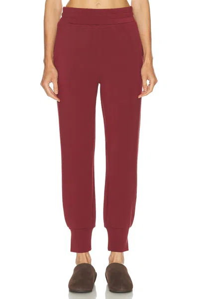 Varley Womens New Maroon Elasticated-waist Slim-fit Stretch-jersey Joggers Xs In Red