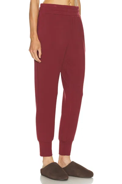 Varley Womens New Maroon Elasticated-waist Slim-fit Stretch-jersey Joggers Xs In Red