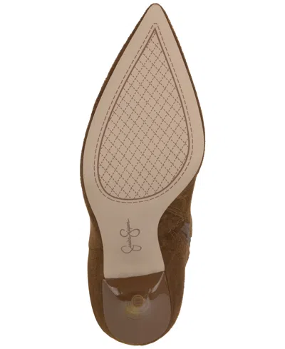 Jessica Simpson Women's Lovienn Stiletto Knee-high Wide-calf Dress Boots In Brown