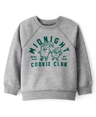 Carter's Toddler Boys Midnight Cookie Club Long Sleeve Pullover Sweatshirt In Gray
