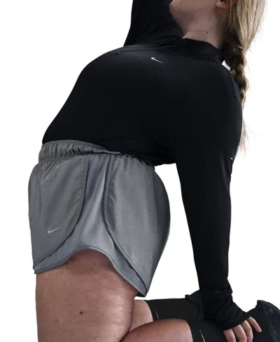 Nike Plus Size Tempo Dri-fit Mid-rise 3" Brief-lined Running Shorts In Gray