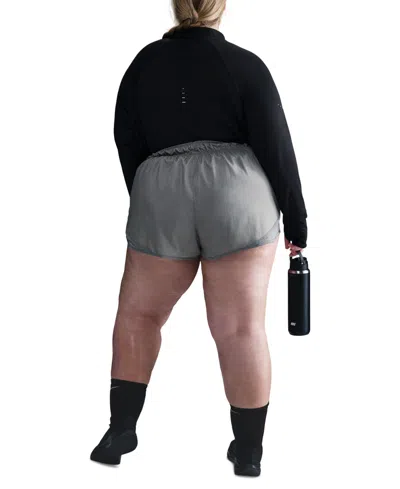 Nike Plus Size Tempo Dri-fit Mid-rise 3" Brief-lined Running Shorts In Gray