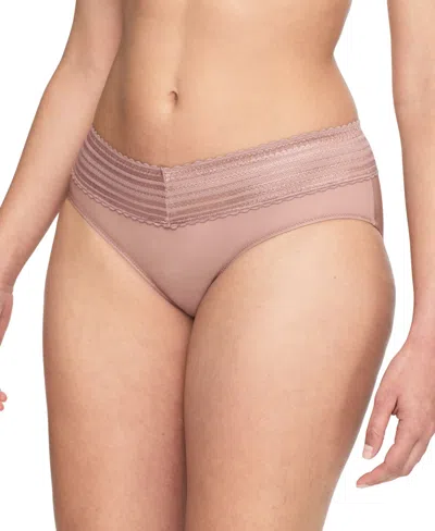 Warner's Warners No Pinching, No Problems Dig-free Comfort Waist With Lace Microfiber Hipster 5609j In Pink