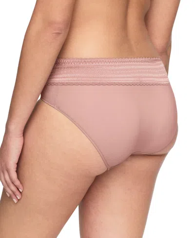 Warner's Warners No Pinching, No Problems Dig-free Comfort Waist With Lace Microfiber Hipster 5609j In Pink
