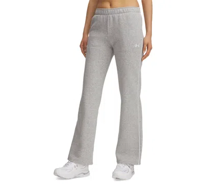 Under Armour Women's Rival Piped-trim Sweatpants In Gray