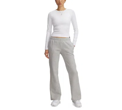 Under Armour Women's Rival Piped-trim Sweatpants In Gray