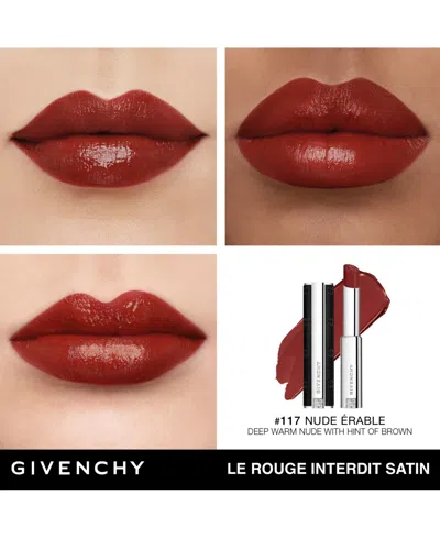 Givenchy Le Rouge Interdit Satin Hydrating Lipstick In Rouge Auburn