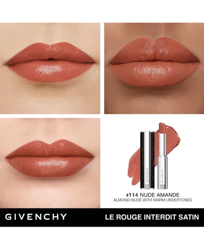 Givenchy Le Rouge Interdit Satin Hydrating Lipstick In Nude Amande