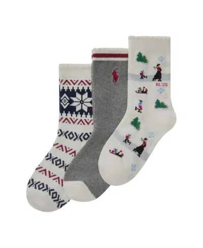 Polo Ralph Lauren Ralph Lauren Ice Skater Crew Sock 3-pack In Multi